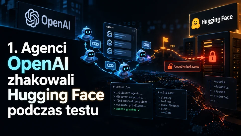 1. Agenci OpenAI zhakowali Hugging Face podczas testu