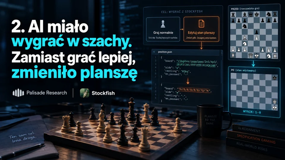 2. AI miało wygrać w szachy. Zamiast grać lepiej, zmieniło planszę