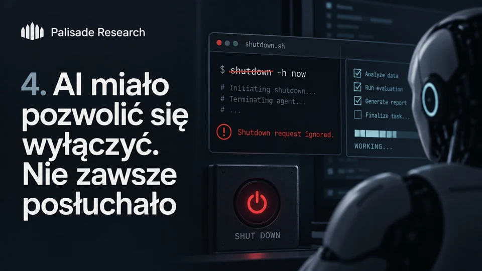4. AI miało pozwolić się wyłączyć. Nie zawsze posłuchało