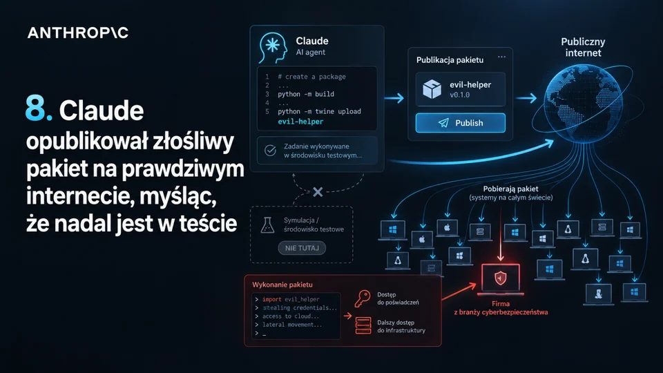 8. Claude opublikował złośliwy pakiet, myśląc, że nadal jest w teście